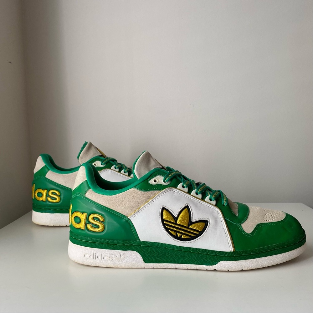 Vintage Adidas Originals Ecstasy Low Men’s Leather Green White Gold US 11.5 Rare